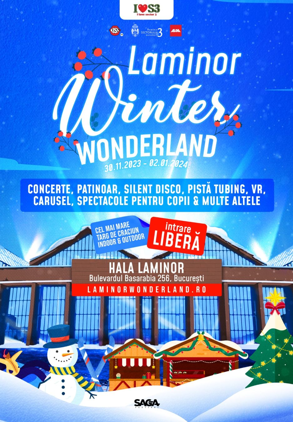 Winter Wonderland (Christmas Market) – Bucharest, 30 November 2023 – 2 January 2023&nbsp;Laminor