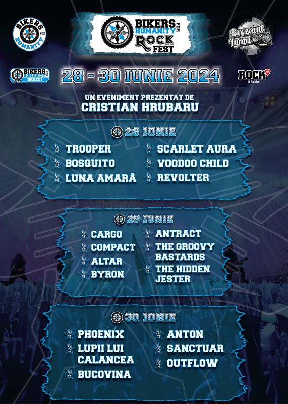 Bikers for Humanity Rock Fest 28-30 June 2024,&nbsp;Valcea