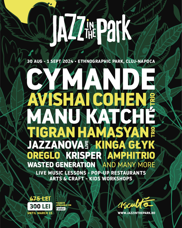 Jazz in the Park 2024 – 30 August – 1 September, Cluj Napoca (Last update: 16&nbsp;March)