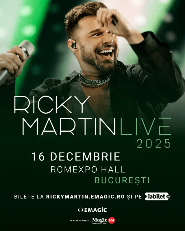 RICKY MARTIN LIVE – 16th December 2025 – Romexpo,&nbsp;Bucharest