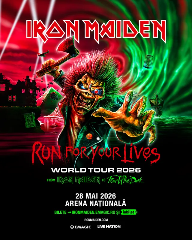 Iron Maiden – World Tour – Romania – Bucharest, National Arena – 28th May&nbsp;2026